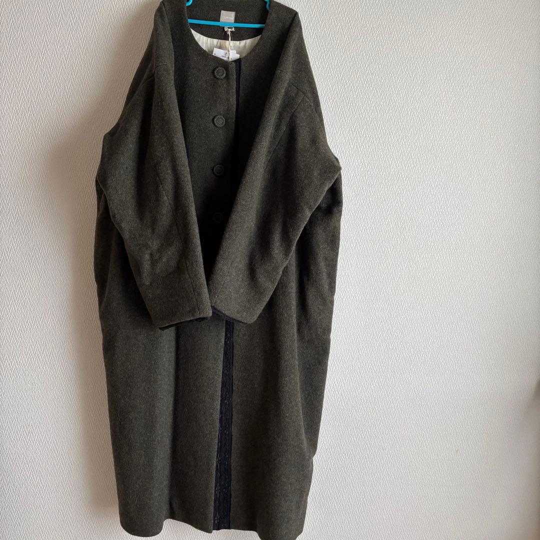 【新品】TSUHARU ツハル　前立てレースコート　袖口レース