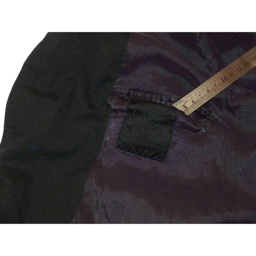 ▪️70s CALIFORNIA CLOTHES テーラードジャケット 黒 紫