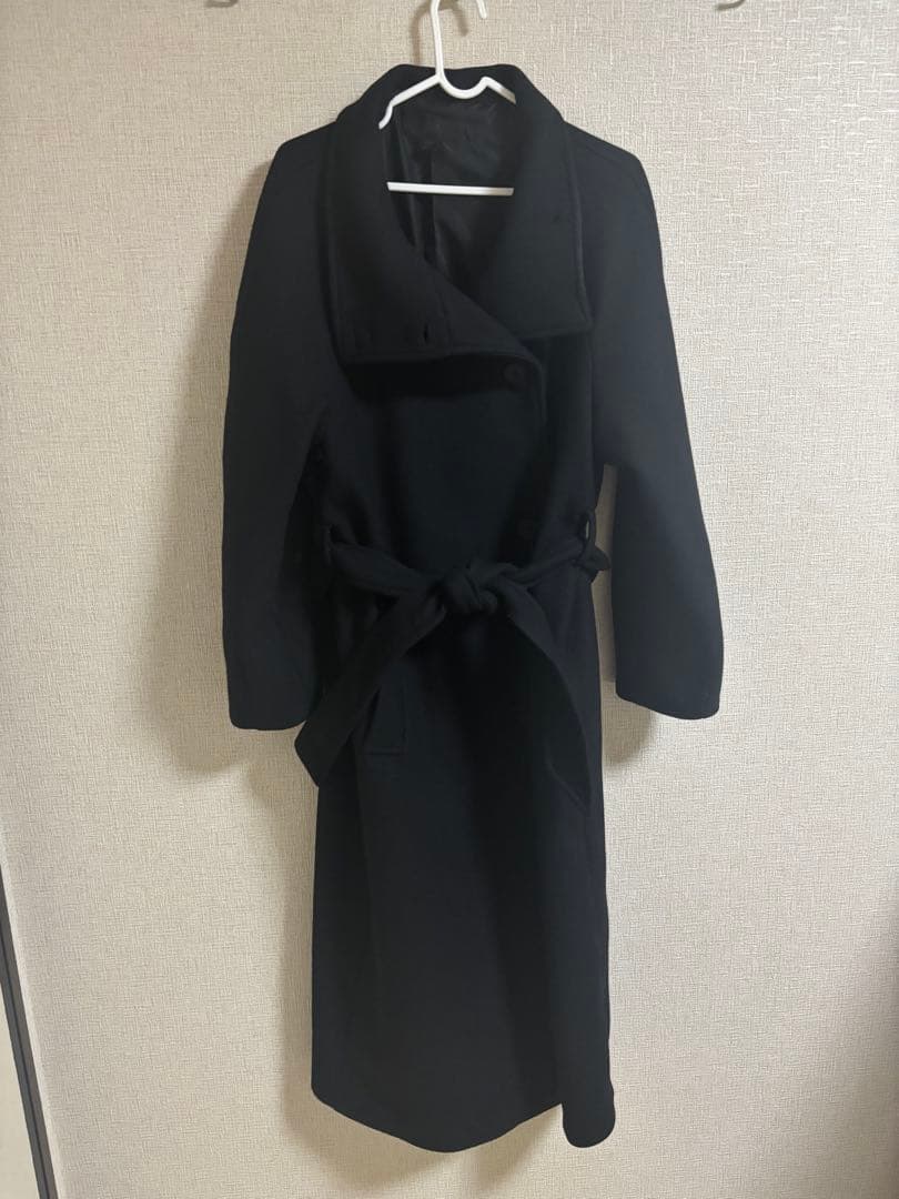 ZARA 2026 ウール製ハイネックロングコート