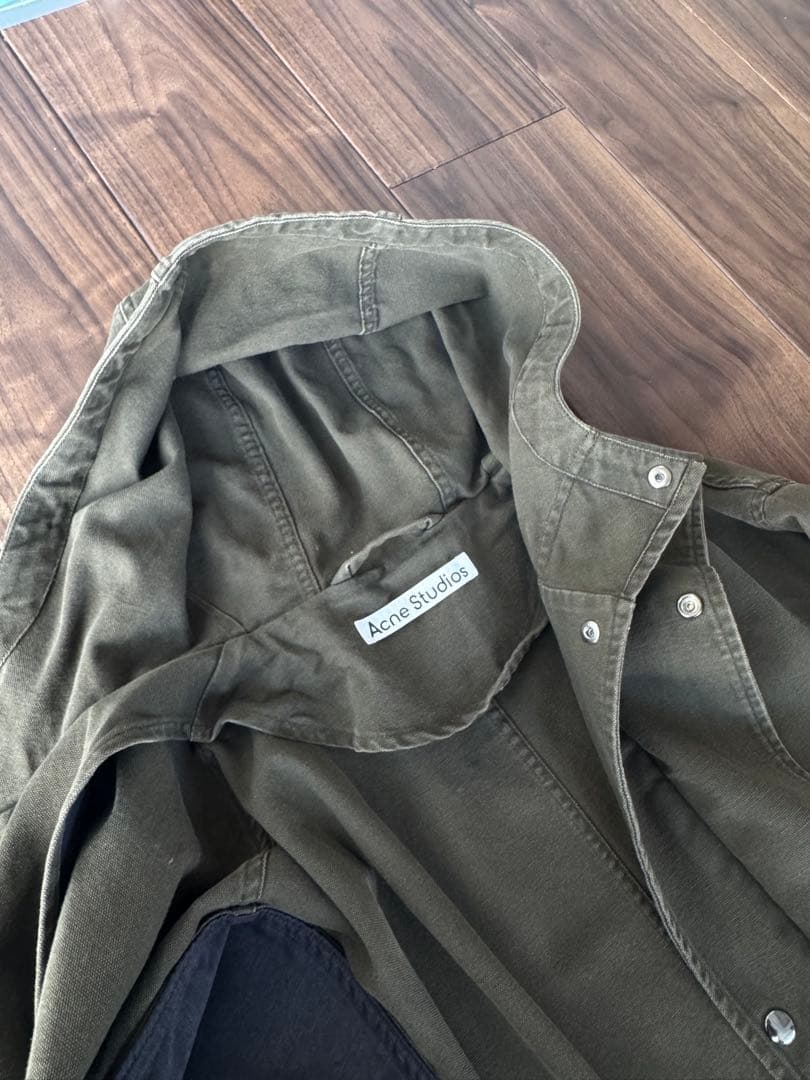 【Acne Studios】フーデッドモッズコート / オリーブ