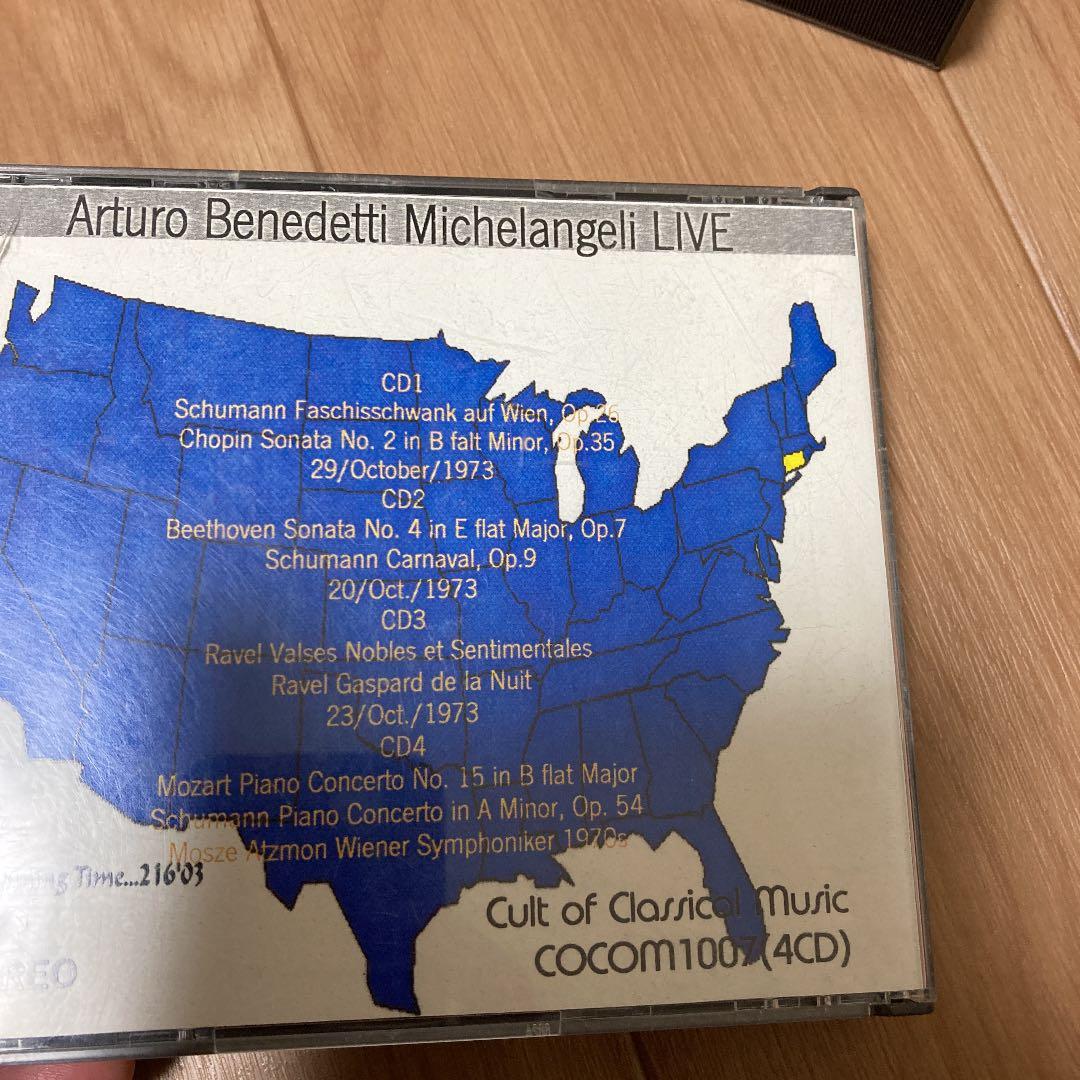 ミケランジェリ　4 CD 至高のライヴ　シューマン　ベートーヴェン　ラヴェル