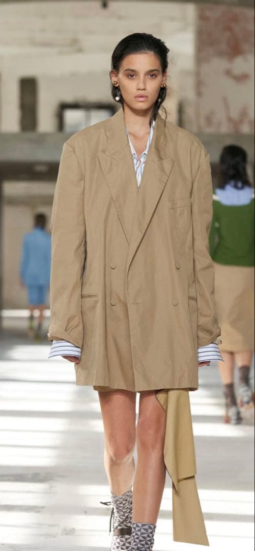 dries van noten ベージュ オーバーサイズ テーラードジャケット