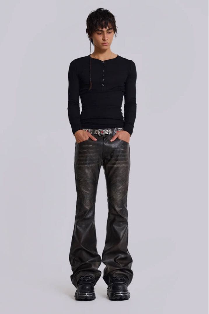 【新品未使用】Jaded London PU Bootcut Jeans W26