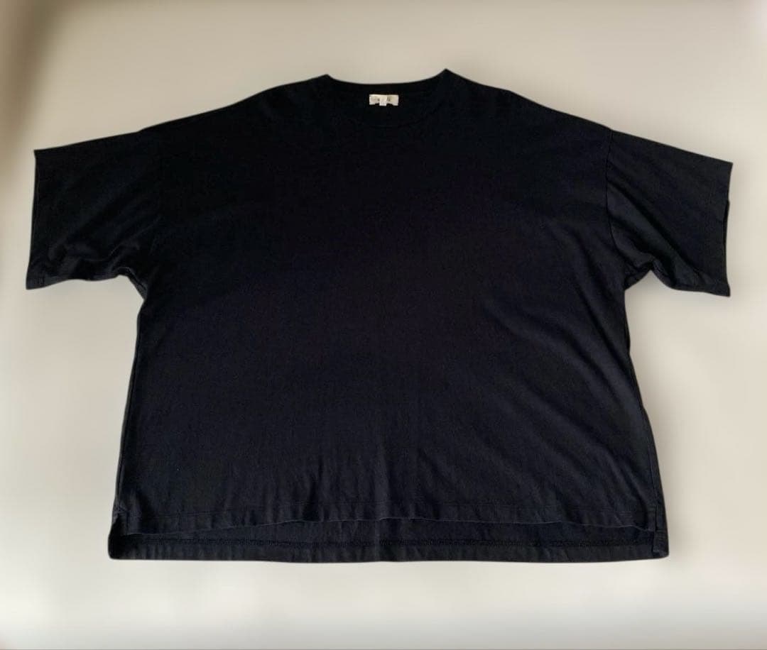 BLAMINK ネイビー クルーネックオーバーサイズ Tシャツ