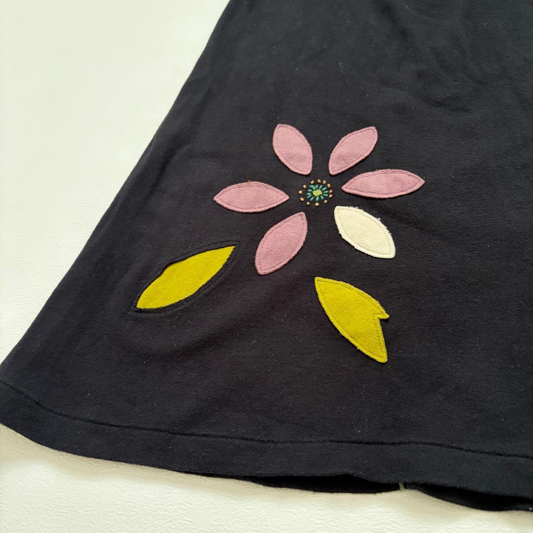 Jocomomola de Sybilla　フラワーアップリケ　刺繍　ワンピース