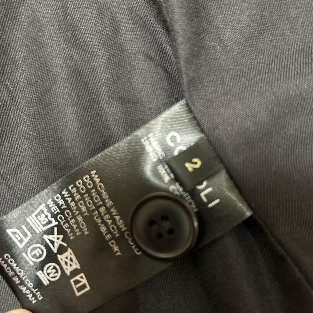 【ほぼ未使用】25SS COMOLI コモリ　ブラックドリルジャケット　サイズ2