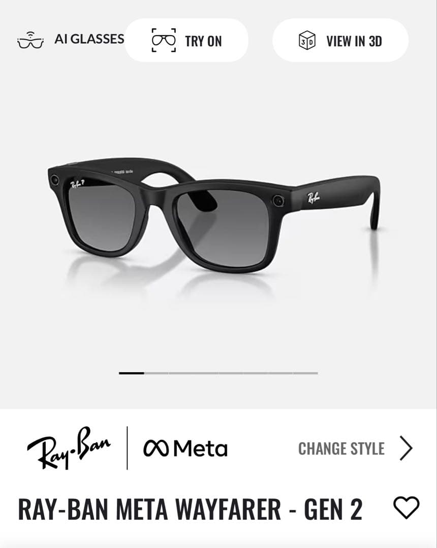小物 Ray-Ban  Gen2 WAYFARER RW4012