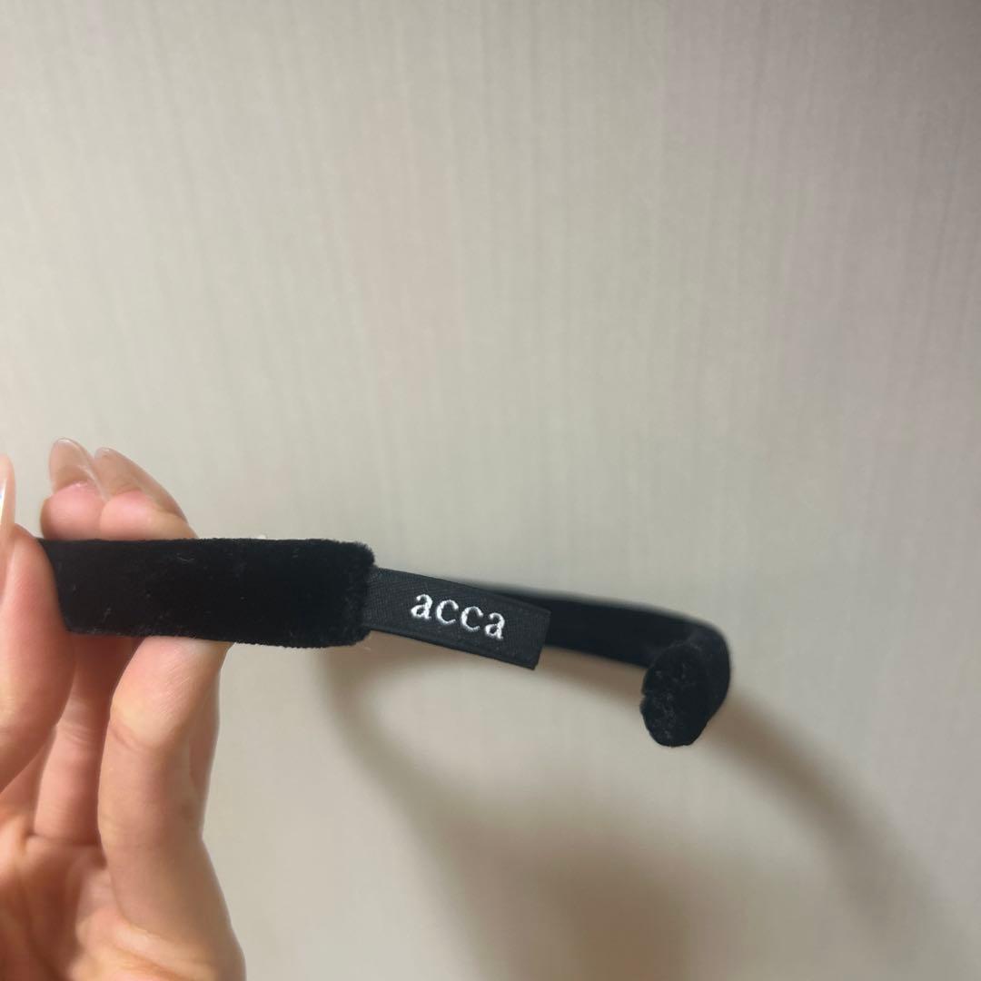 アッカ　ヴェルベットリボン ヘッドバンド　acca カチューシャ　ベロア