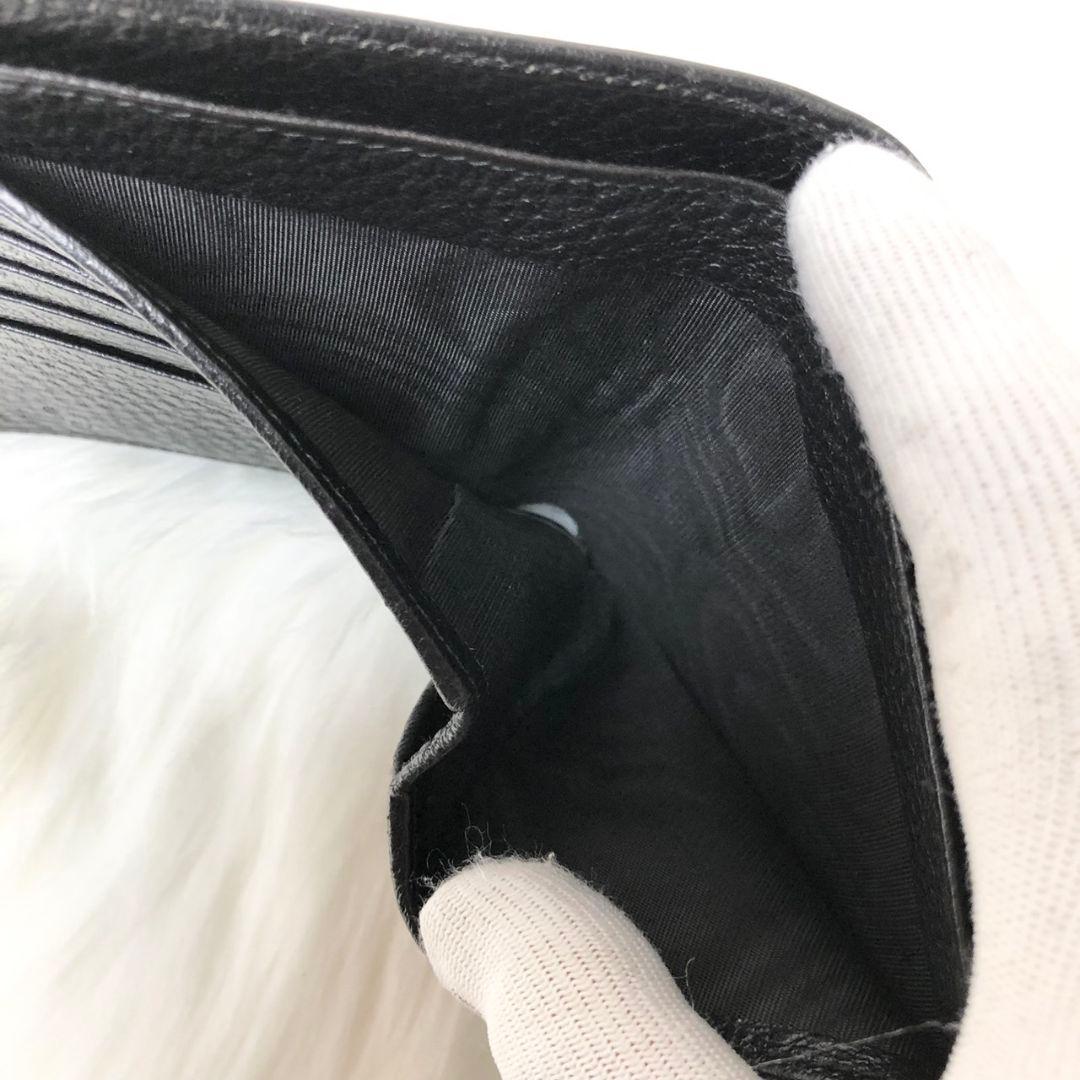 【美品】GUCCI 二つ折り財布 ダブル ホック ウォレット ゴールド金具