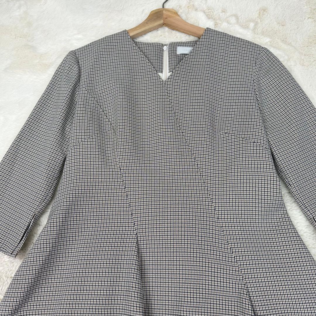 ✨美品✨CELFORD 美シルエット 千鳥格子柄 フィッシュテール ワンピース