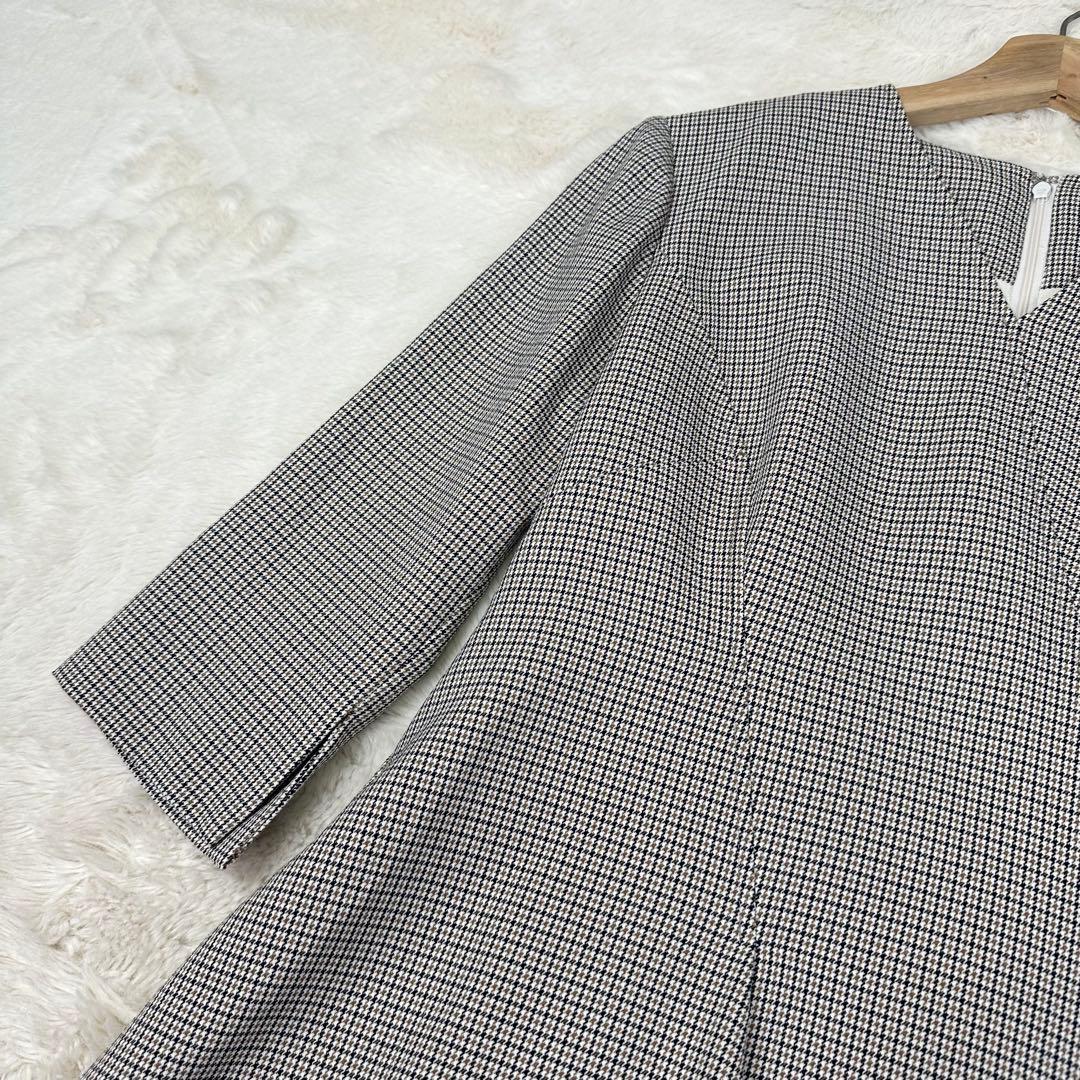 ✨美品✨CELFORD 美シルエット 千鳥格子柄 フィッシュテール ワンピース