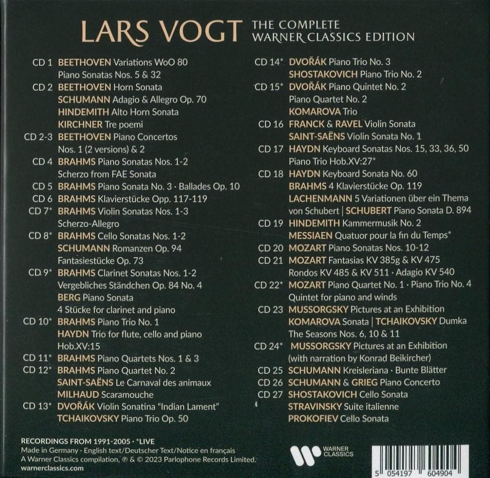 ラルス・フォークト★ワーナー・クラシックス録音全集 1991-2005 27CD