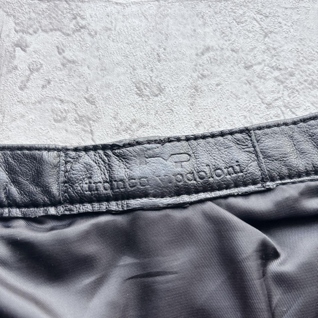 本革 ロングレザースカート 羊革 ブラック ラムレザー SHEEP SKIN