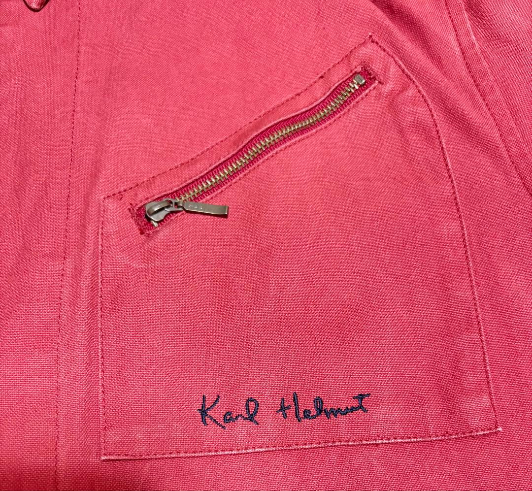 美品　Karl Helmut リバーシブルジャケット 赤 総柄 カールヘルム