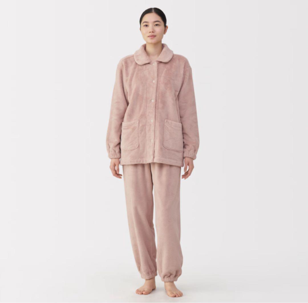 新品タグ付 無印良品 新作 着る毛布パジャマ ピンク M 匿名発送 MUJI