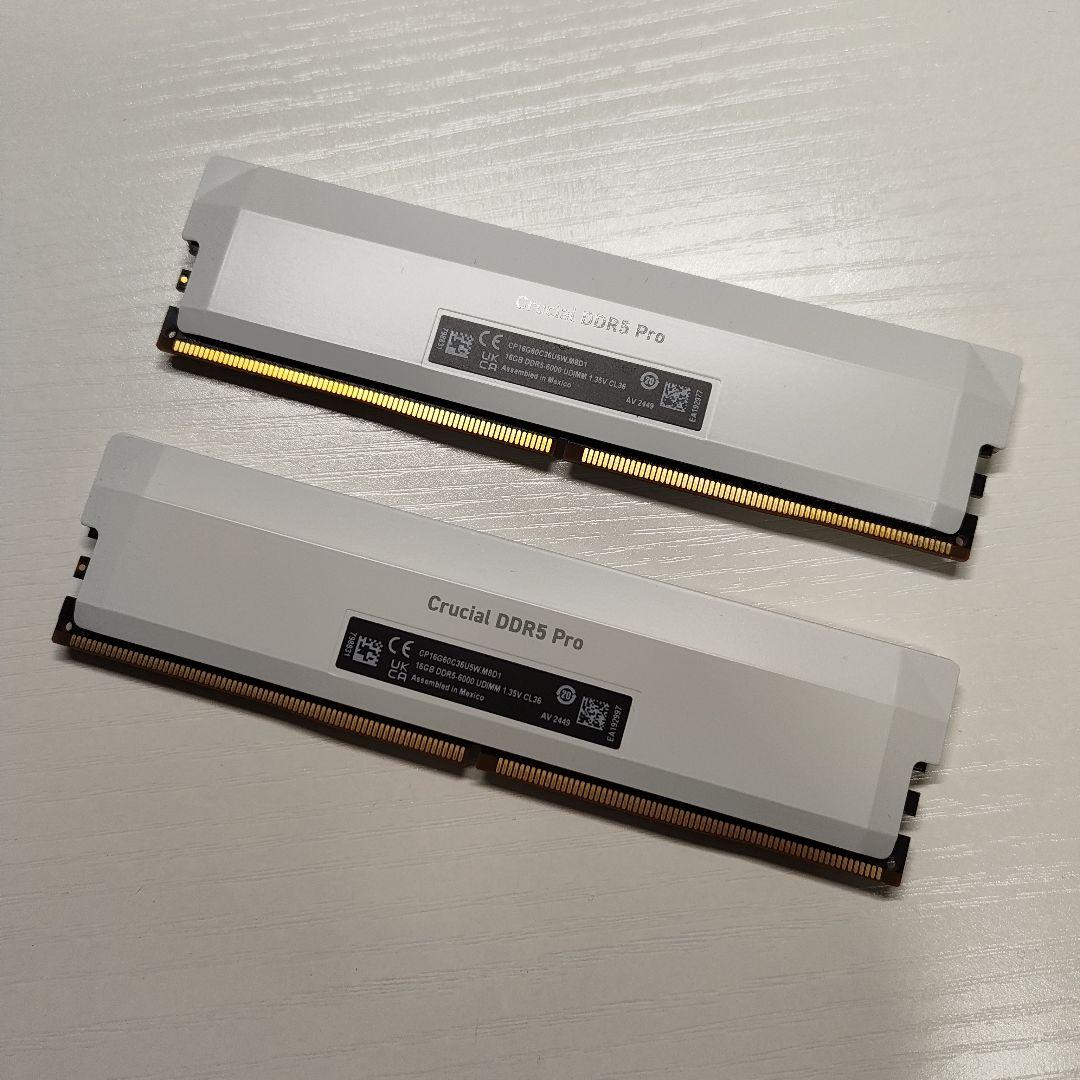 Crucial Pro DDR5-6000 32GB (2x16GB) メモリ