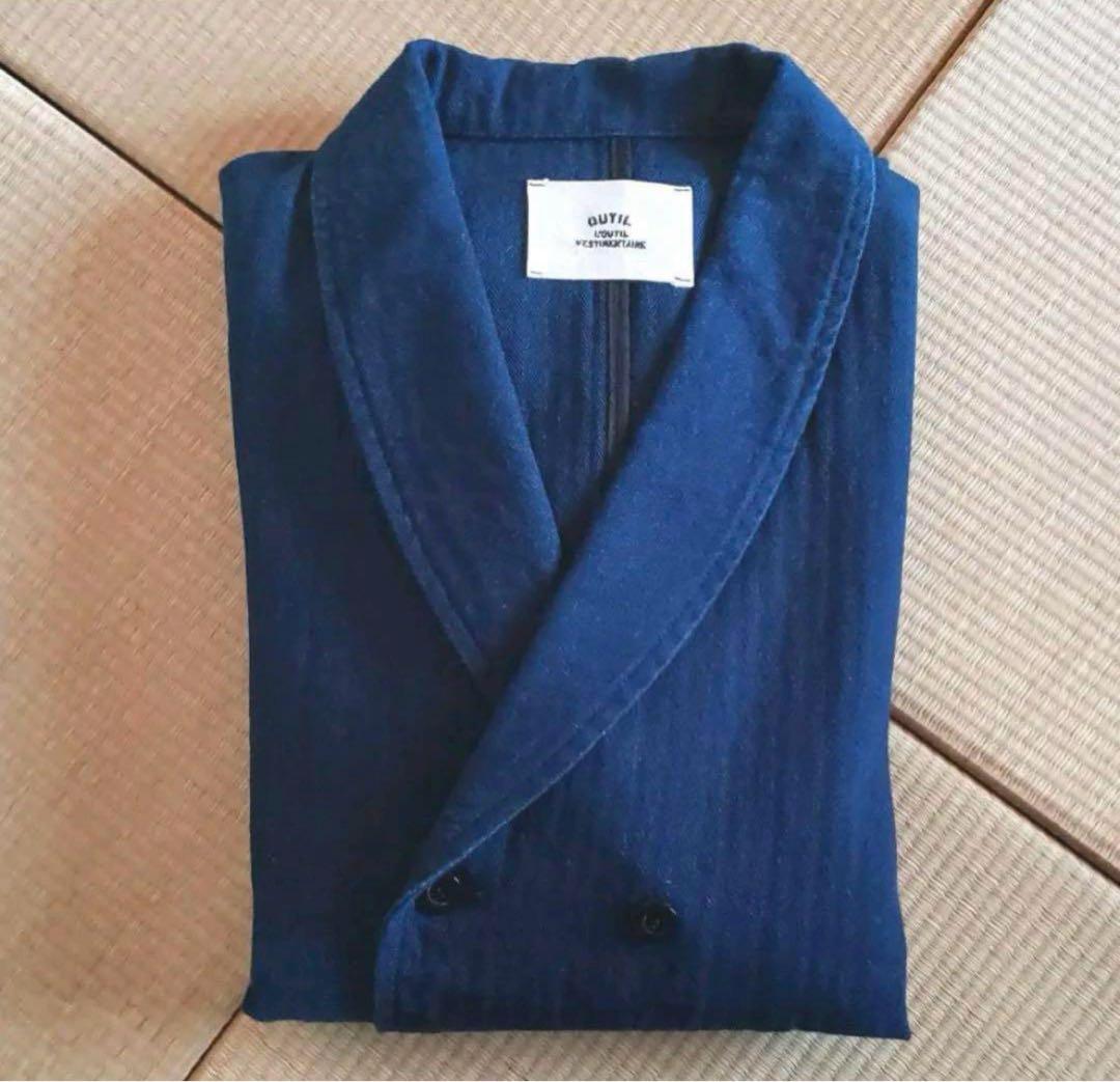 OUTIL ヘリンボーン インディゴジャケット outil フレンチ ミリタリー