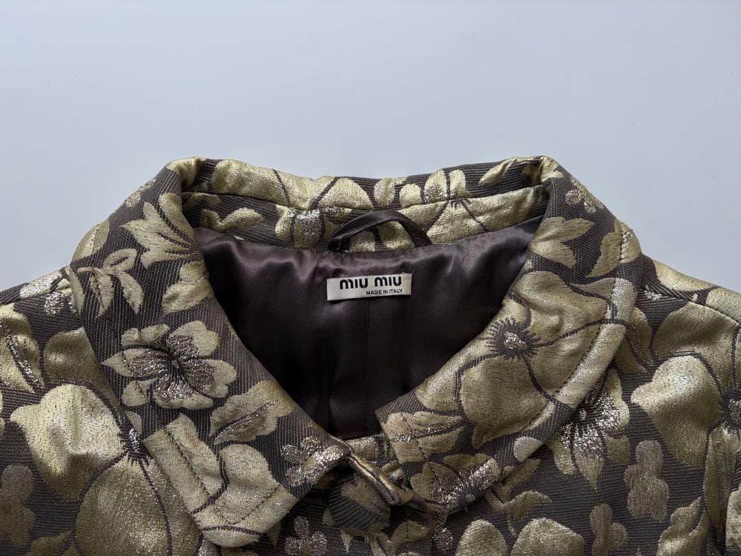 ジャケット・アウター MIU MIU Brocade lic Coat IT42
