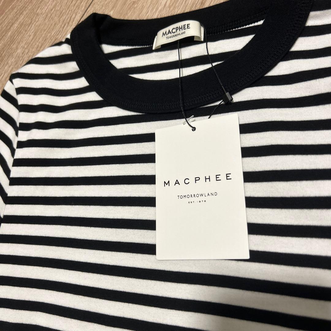 トゥモローランド　MACPHEE 半袖Tシャツ　ボーダー　ホワイトブラック　S