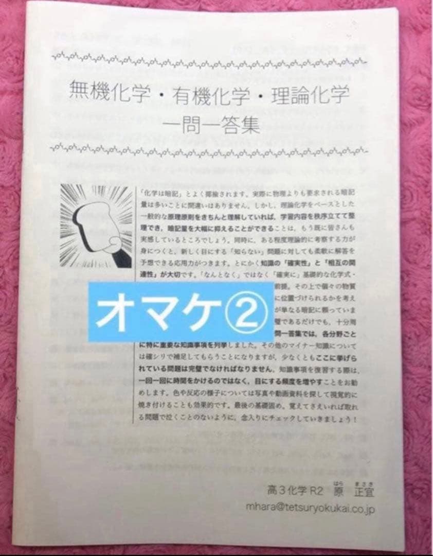 鉄緑会　2025年　最新　化学発展講座 問題集 新品未使用　オマケ2点付き