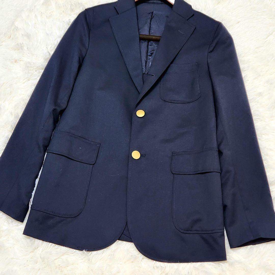 美品 BEAMS PLUS 段返り 3B ブレザー 紺ブレ 金ボタン ジャケット