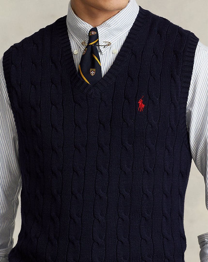 Polo Ralph Lauren ネイビー Vネック ベスト
