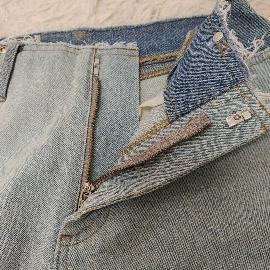 MAISON SPECIAL　カーブデニムパンツ　ブルー　メゾンスペシャル