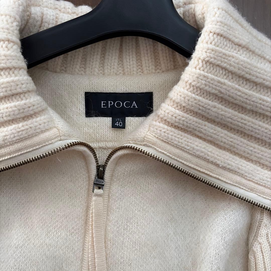 古着　EPOCA ニットコート　ホワイト