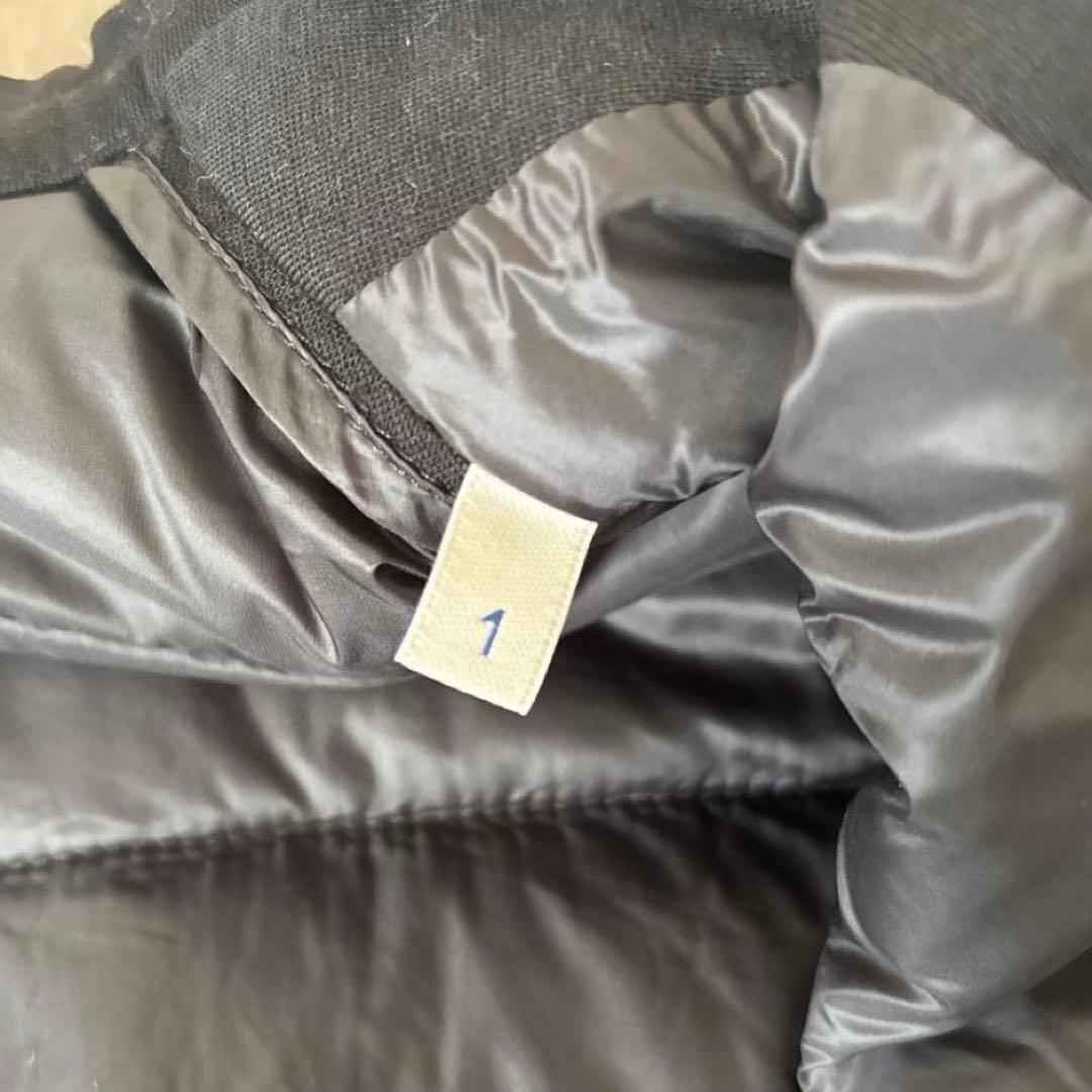 MONCLER モンクレール テーラード ダウンジャケット ブラック 革ワッペン