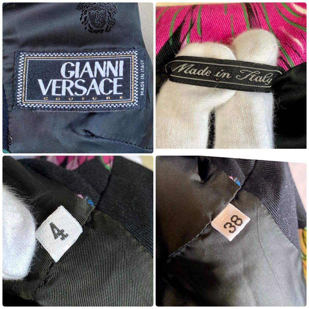 GIANNI VERSACE　ジャンニヴェルサーチ　シルクジャケット　38 ロゴ