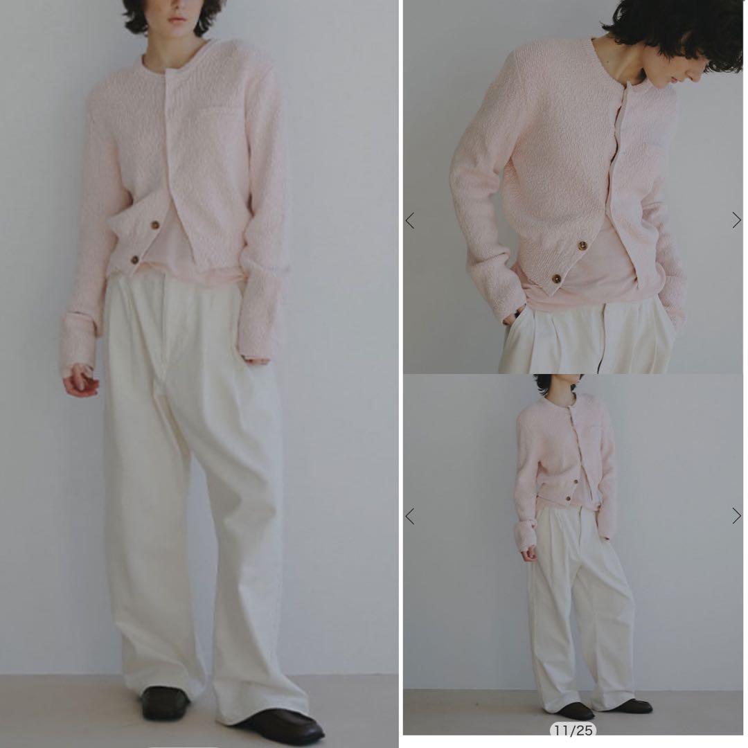ETRE TOKYO 26SS ファンシーヤーンクルー ネックニットカーディガン