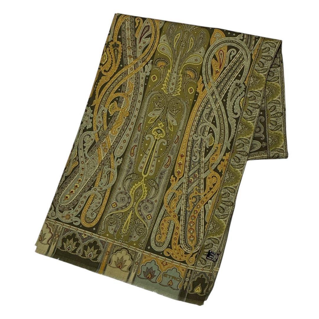 極美品✨ETRO エトロ シルク混 大判ストール スカーフ ペイズリー イタリア