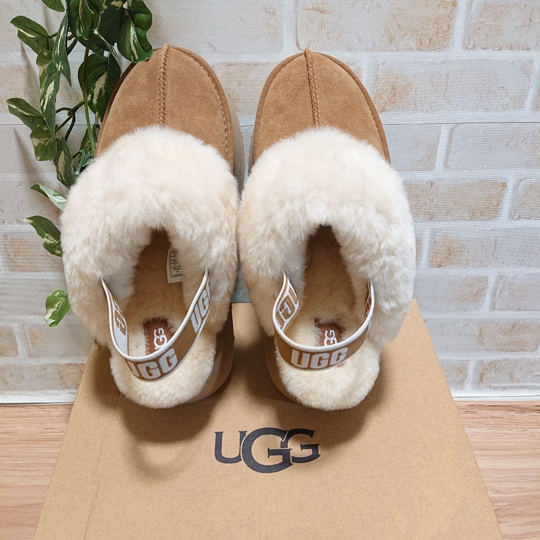 UGG Funkette ファンケット 厚底 サンダル チェスナット 24cm