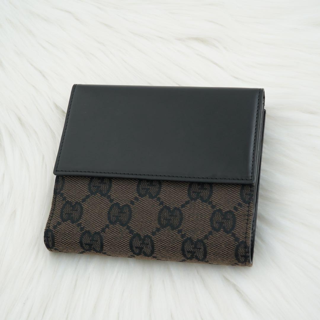 未使用品　箱付き　GUCCI グッチ　二つ折り財布　GG柄　ジャッキー　ブラック