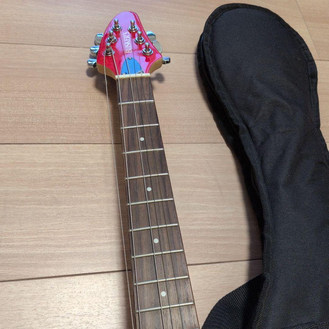 BUSKER'S エレキベース 赤 ギグバッグ付き