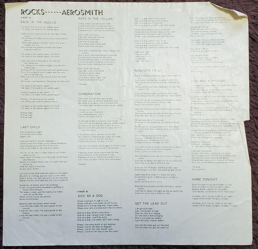 Aerosmith Rocks レコード 1976年