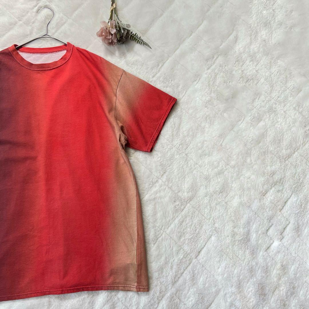Ameriアメリヴィンテージ　グラデーションオーバーサイズTシャツ★レッド