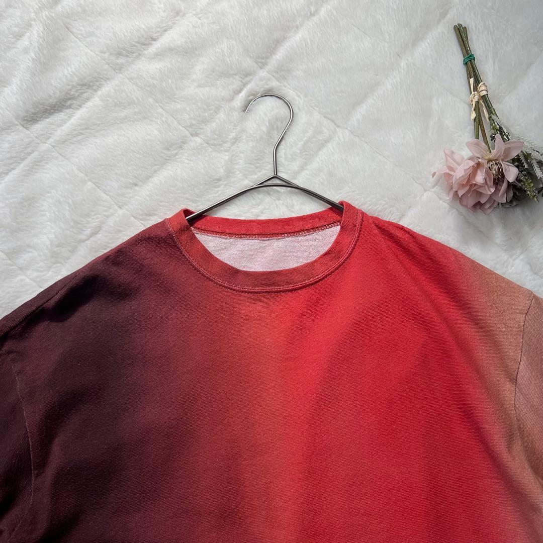 Ameriアメリヴィンテージ　グラデーションオーバーサイズTシャツ★レッド