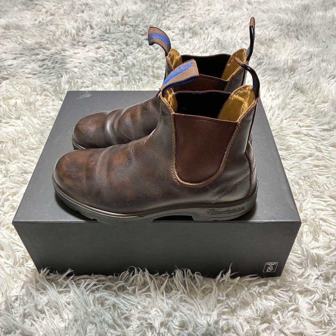 【良品】Blundstone 本革 サイドゴアブーツ BROWN 4 3M断熱