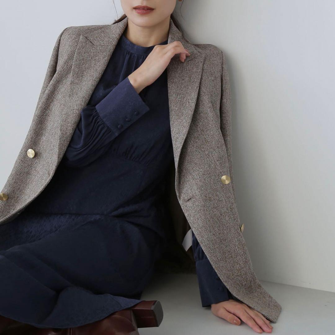 美品 NATURAL BEAUTY BASIC ダブルブレストボクシージャケット