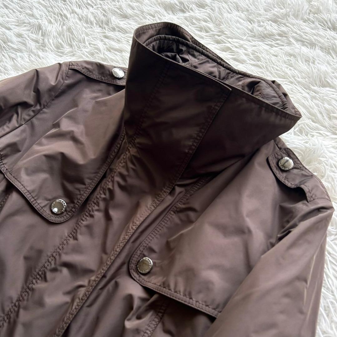 希少2XL 極美品 バーバリーロンドン ロングコート　キルティング　ブラウン