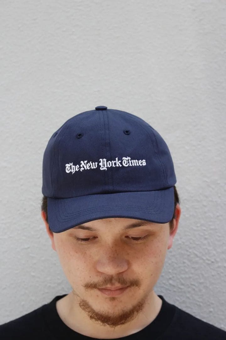 The New York Times Logo Cap ネイビー 帽子 紺色