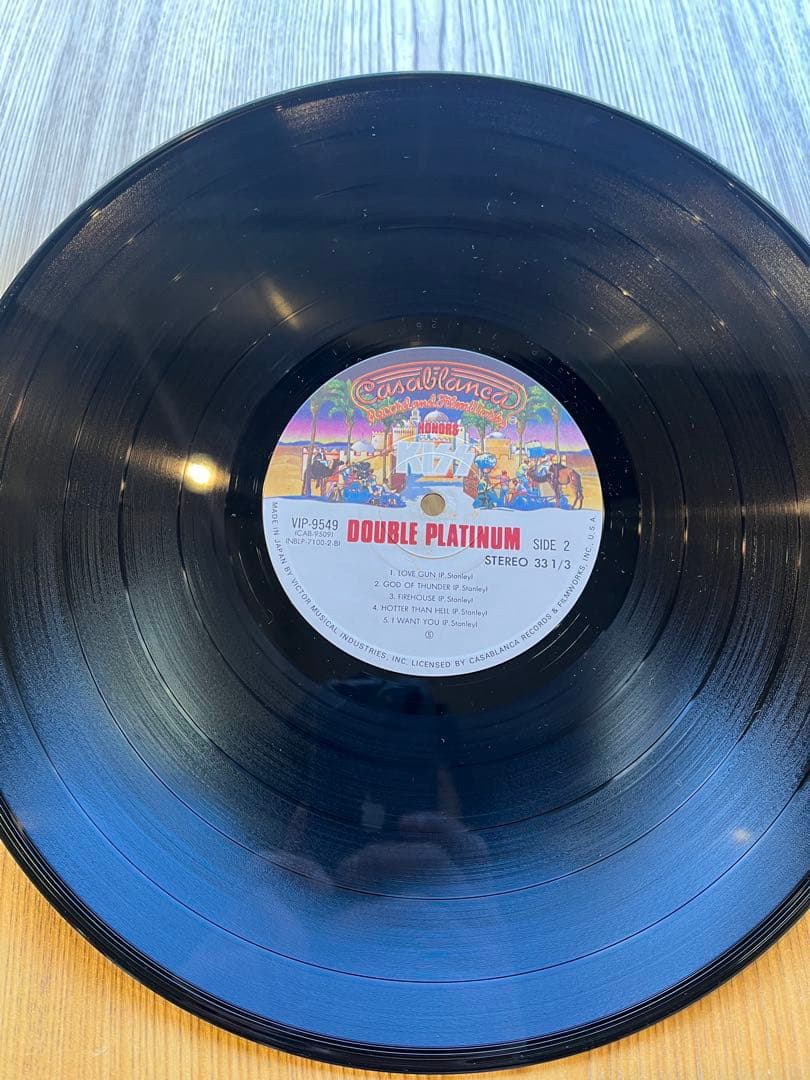 KISS DOUBLE PLATINUM LP ポスター 歌詞カード付