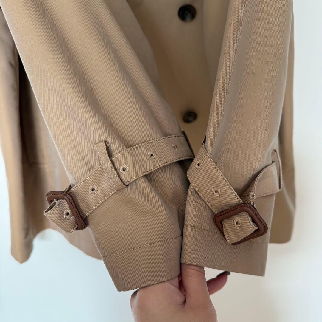 JOURNAL STANDARD C/PEギャバノーカラーショートトレンチ 38