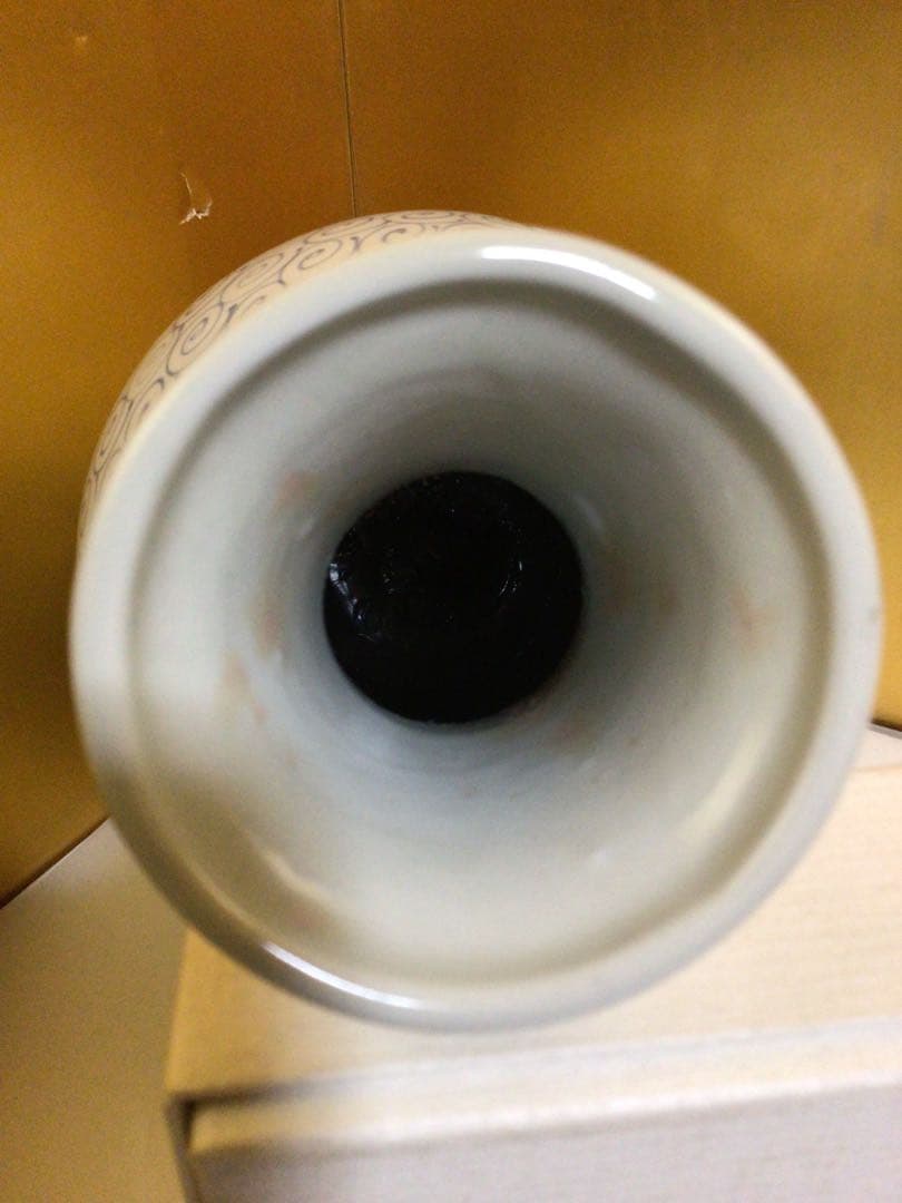 染付 花入れ 立体 日本地図