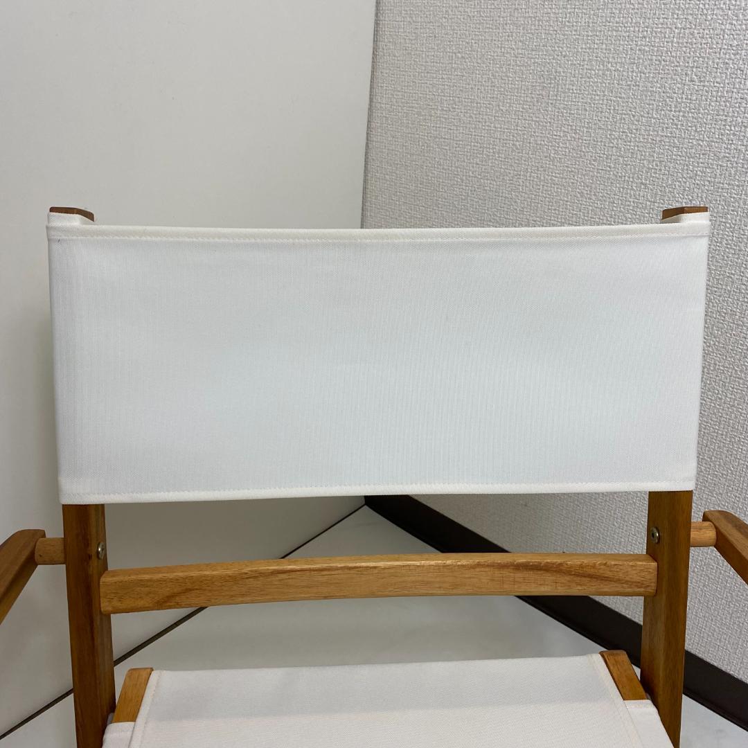 ★2脚セット ニトリ 折りたたみ 木製 ローチェア アイボリー