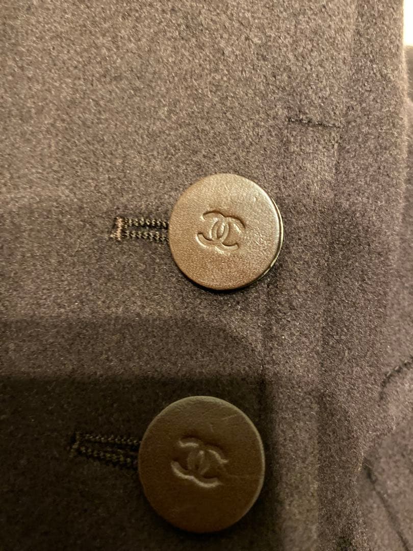 CHANEL ダークブラウン カシミヤハーフ 36