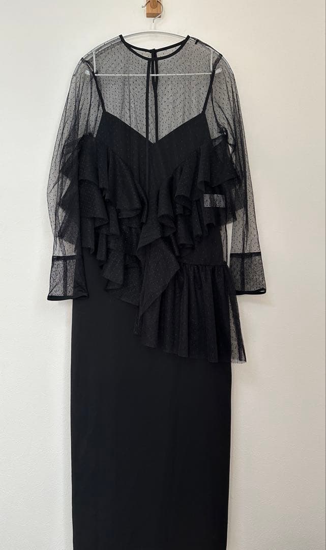 ワンピース AMERI Tulle Frill Top Set Dress
