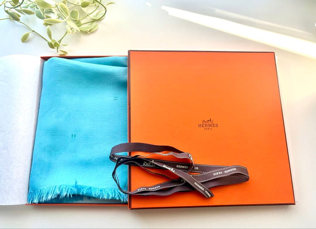Hermès エルメス カレ モスリンストール(ダブル)