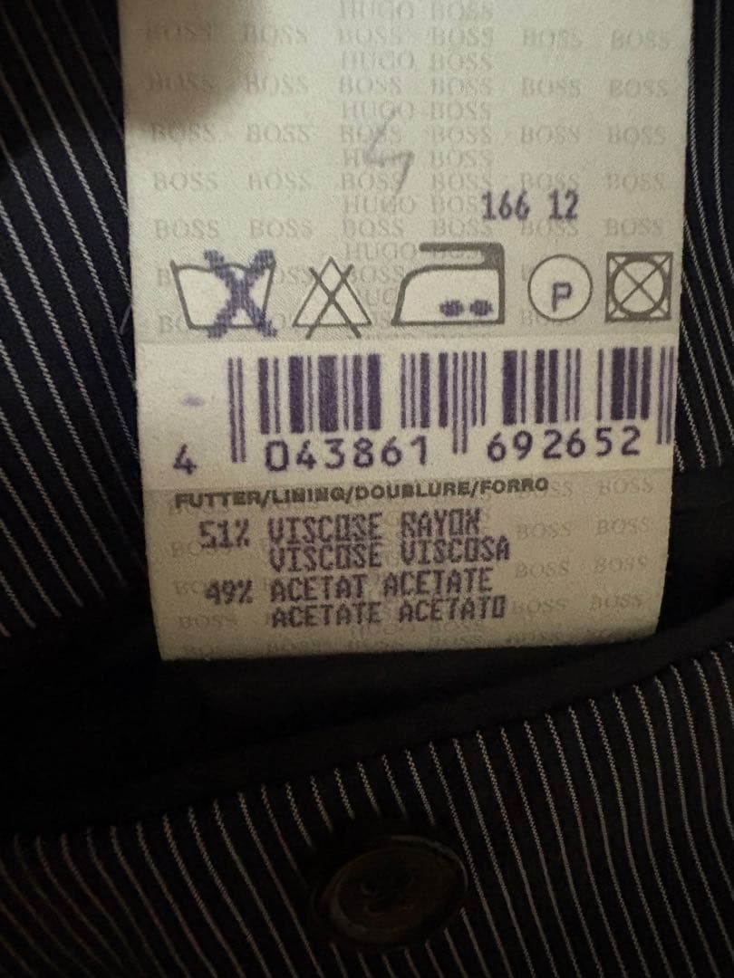 BOSS HUGO BOSS スーツ セットアップ 50 コットンストライプ
